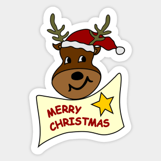 Reindeer Christmas Spirit Sticker